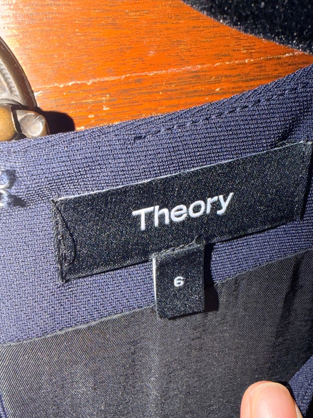 Theory Navy Short-Sleeve Sheath Dress - Picture 4 of 5